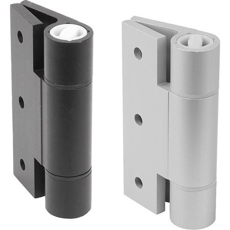 KIPP Spring Hinge Spring Closed A=82, 5, B=100, Aluminum Black Anodized K1182.8210011